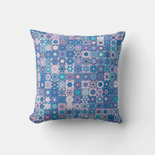 Abstrakte geometrische Formen und Blume, nahtlos p Kissen