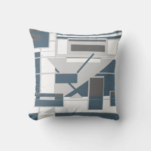 Abstrakte geometrische Formen von White Gray Slate Kissen