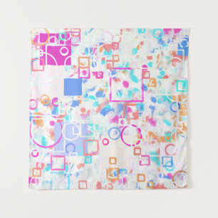 Abstrakte geometrische Formen Wandteppich