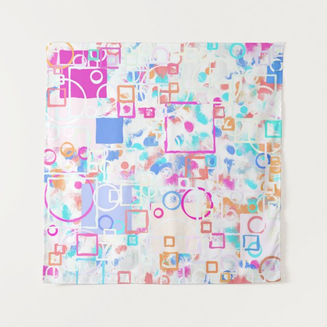 Abstrakte geometrische Formen Wandteppich (Vorderseite)