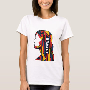 Abstrakte geometrische Frau   Damen T-Shirts