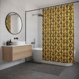 Abstrakte geometrische Gelbblume Duschvorhang