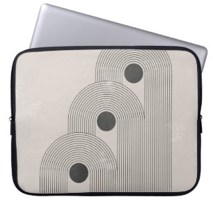 Abstrakte geometrische Gleichgewichtsformen Mitte Laptopschutzhülle