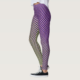 Abstrakte geometrische Gradienten-Karo-Muster 1278 Leggings