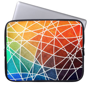 abstrakte geometrische Grundierabstrakte, alternde Laptopschutzhülle