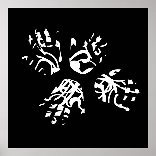 abstrakte geometrische Handflächen Poster (Vorne)