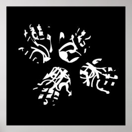 abstrakte geometrische Handflächen Poster