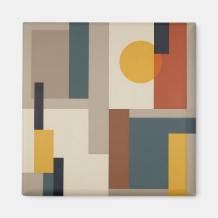 Abstrakte geometrische Harmonie im Stil der Mitte  Magnet