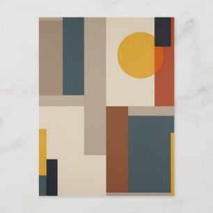 Abstrakte geometrische Harmonie im Stil der Mitte Postkarte