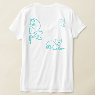 Abstrakte geometrische Katze | Symbolische Linienk T-Shirt