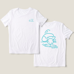 Abstrakte geometrische Katze   Symbolische Linienk Tri-Blend Shirt