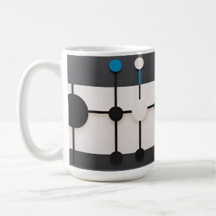 Abstrakte geometrische Komposition mit Kreisen Kaffeetasse
