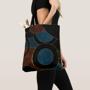 Abstrakte geometrische Kreise Gold Glitterfolie   Tasche