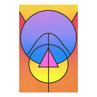 Abstrakte geometrische Kreise Linie Farbposter Fotodruck