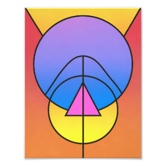 Abstrakte geometrische Kreise Linie Farbposter Fotodruck