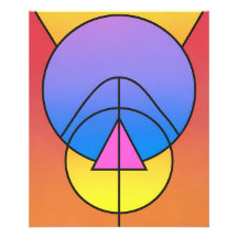 Abstrakte geometrische Kreise Linie Farbposter