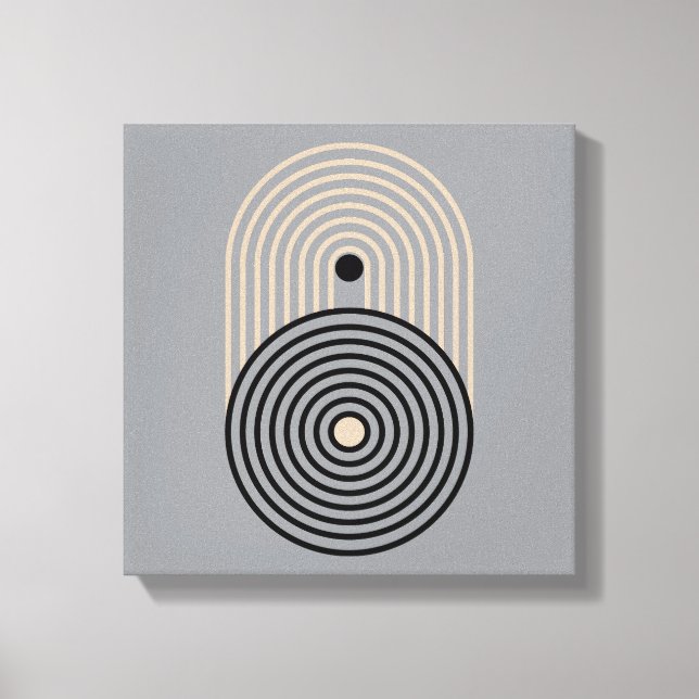 Abstrakte geometrische Kreise und Bögen Leinwanddruck (Vorderseite)