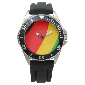 Abstrakte geometrische Kulturfarben - Kurvige Form Armbanduhr