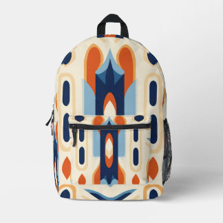Abstrakte geometrische Kunst des mittleren Jahrhun Bedruckter Rucksack