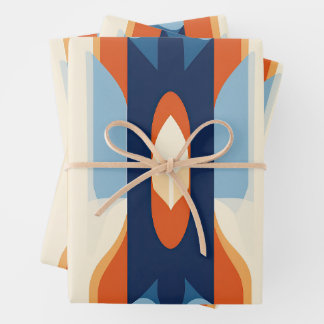 Abstrakte geometrische Kunst des mittleren Jahrhun Geschenkpapier Set