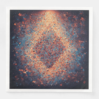 Abstrakte geometrische Kunstdrucke Serviette