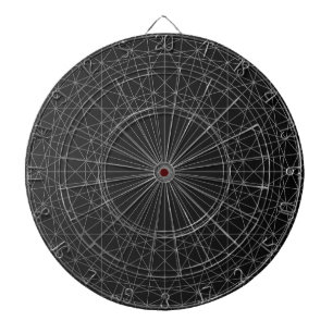 Abstrakte geometrische Kunstkreiszeichen Dartscheibe