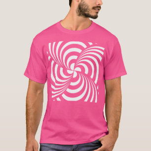 Abstrakte geometrische künstlerische schwarz-weiße T-Shirt