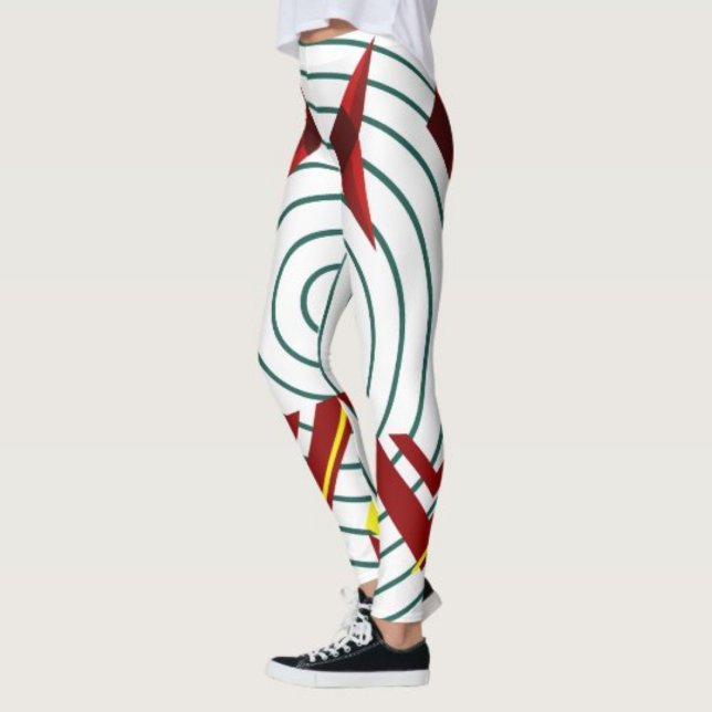 Abstrakte geometrische Leggings - Trendy Acwear (Step into bold style with these abstract art leggings, designed for comfort and creativity.)