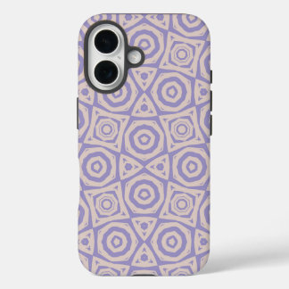 Abstrakte geometrische lila und cremefarben iPhone 16 hülle