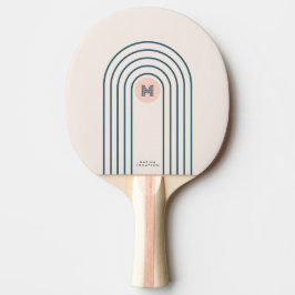 Abstrakte geometrische Linien der Pastel Tischtennis Schläger