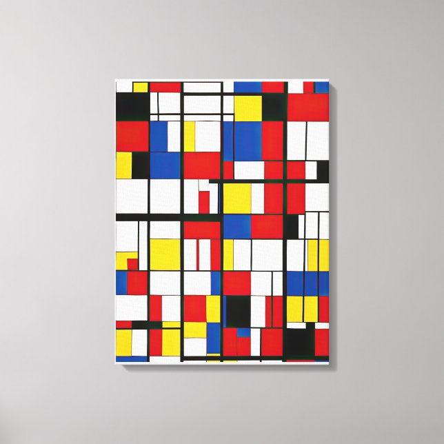 Abstrakte geometrische Malerei Leinwanddruck (Vorderseite)