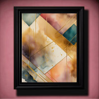 Abstrakte geometrische Malerei mit Aquarellfarbe G