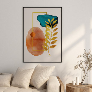 Abstrakte geometrische Mid-Century-Modern-Minimali Poster