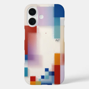 Abstrakte geometrische moderne Kunst farbenfrohe H iPhone 16 Hülle