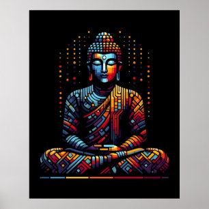 Abstrakte Geometrische Moderne Kunst   Gautama Bud Poster