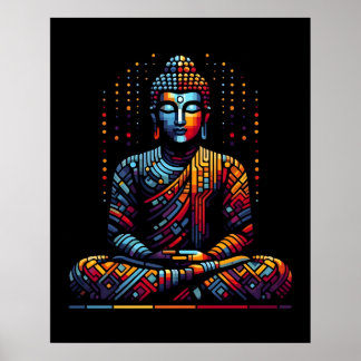 Abstrakte Geometrische Moderne Kunst | Gautama Bud Poster