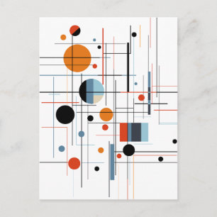 Abstrakte geometrische moderne minimalistische Lin Ankündigungspostkarte