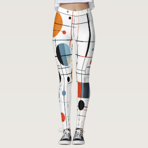 Abstrakte geometrische moderne minimalistische Lin Leggings