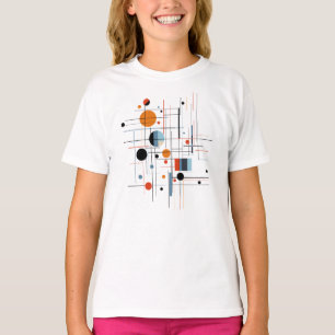 Abstrakte geometrische moderne minimalistische Lin T-Shirt