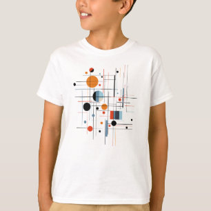 Abstrakte geometrische moderne minimalistische Lin T-Shirt