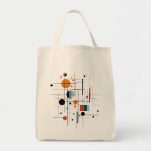 Abstrakte geometrische moderne minimalistische Lin Tragetasche