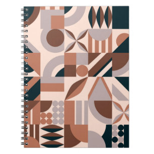 Abstrakte geometrische Mosaikform Notizblock