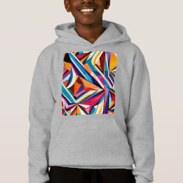 Abstrakte geometrische Oberflächenart 1223-KId's A Hoodie