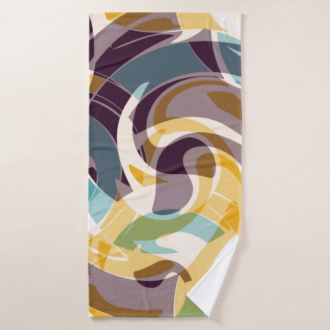 Abstrakte geometrische Objekte Graffiti grunge eff Badehandtuch (Badehandtuch)
