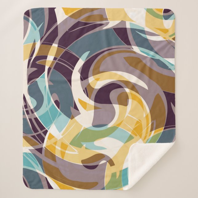 Abstrakte geometrische Objekte Graffiti grunge eff Sherpadecke (Vorderseite)