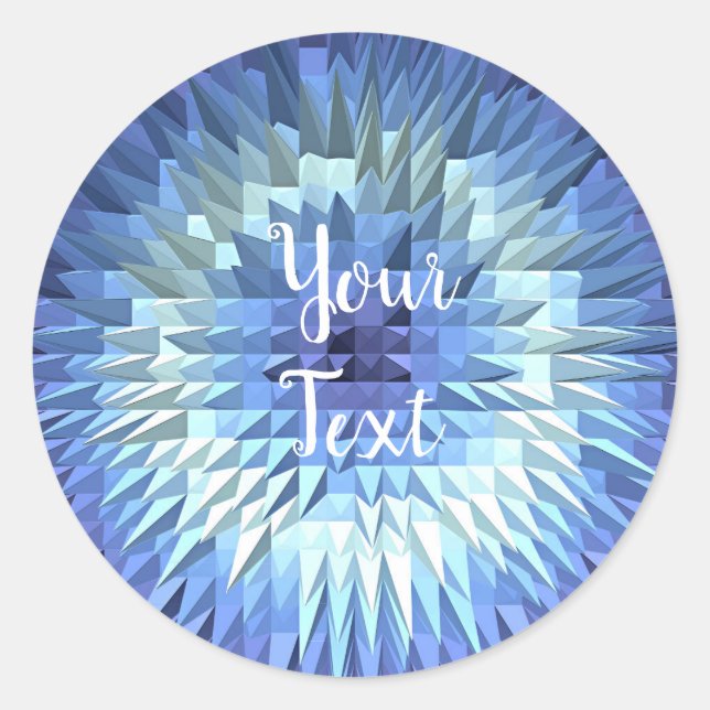 abstrakte geometrische poligonale Struktur Runder Aufkleber (Vorderseite)