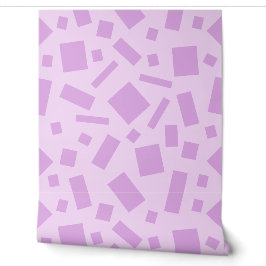 Abstrakte geometrische Quadrate und Rechtecke rosa Tapete