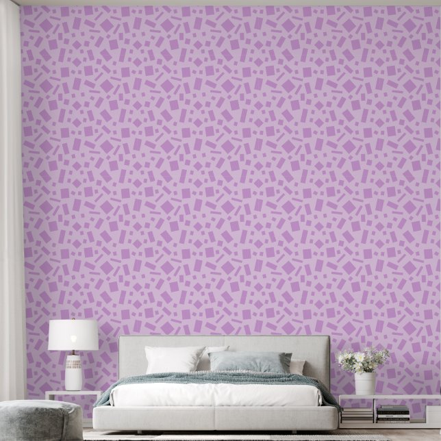 Abstrakte geometrische Quadrate und Rechtecke rosa Tapete (Schlafzimmer)