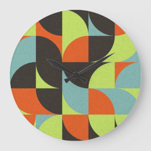 Abstrakte geometrische Rechenkunst-Illustration Große Wanduhr