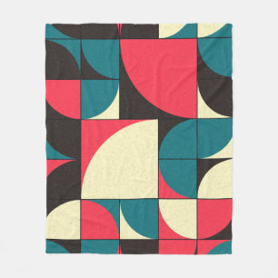 Abstrakte geometrische, rechnerische Kunstdarstell Fleecedecke
